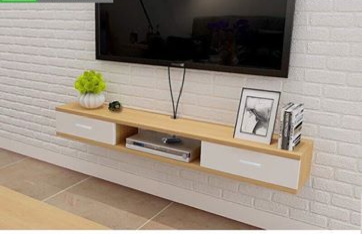 Kệ Ti Vi Gỗ Ép Công Nghiệp Treo Tường Mẫu 04 Hải Phòng